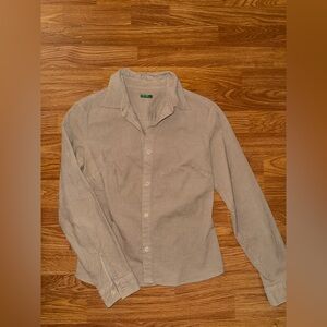 United colors of Benetton tan corduroy Button-Up Shirt